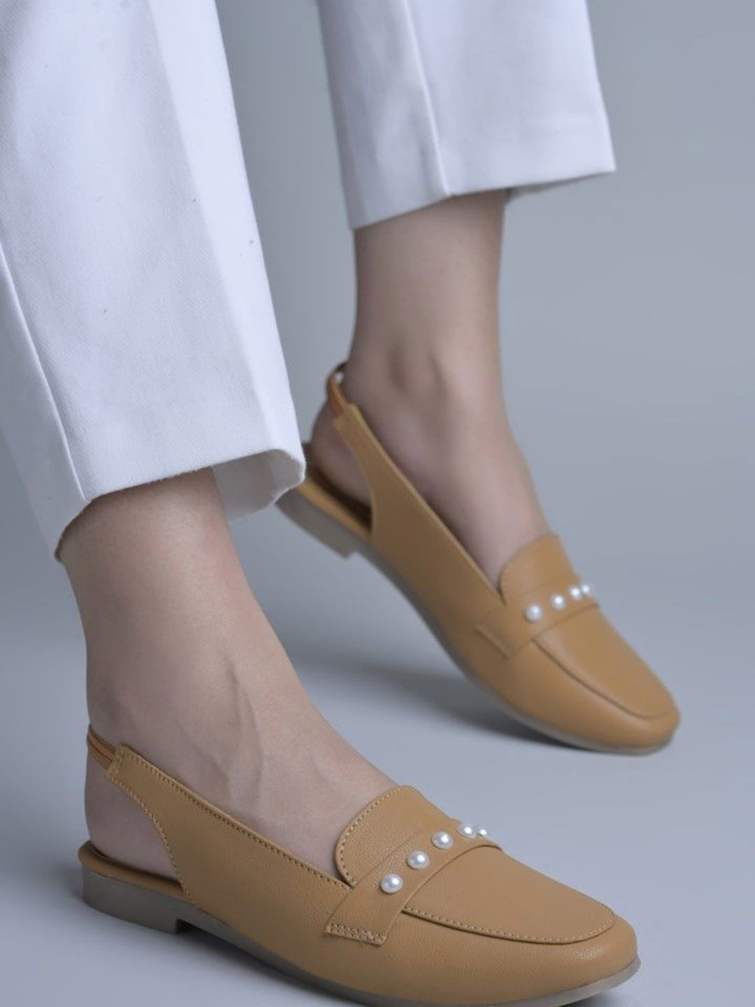 JM Looks Women Stylish Slip-Ons Embellished Slingback Flats