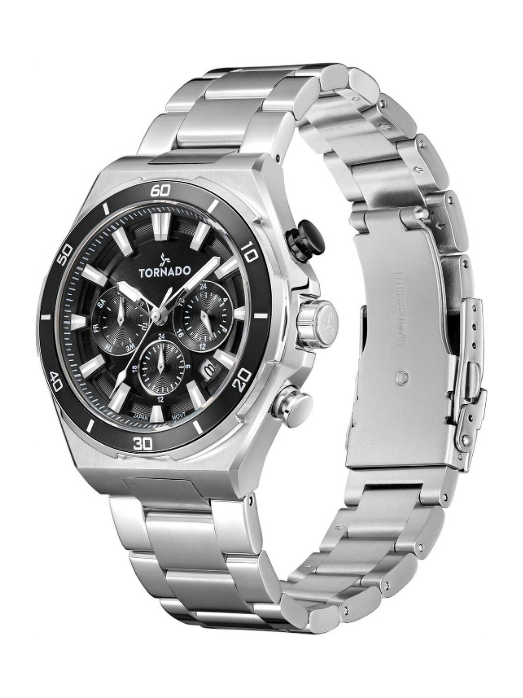TORNADO Men Dial & Stainless Steel Bracelet Style Straps Analogue Multi Function Watch T24104-SBSB