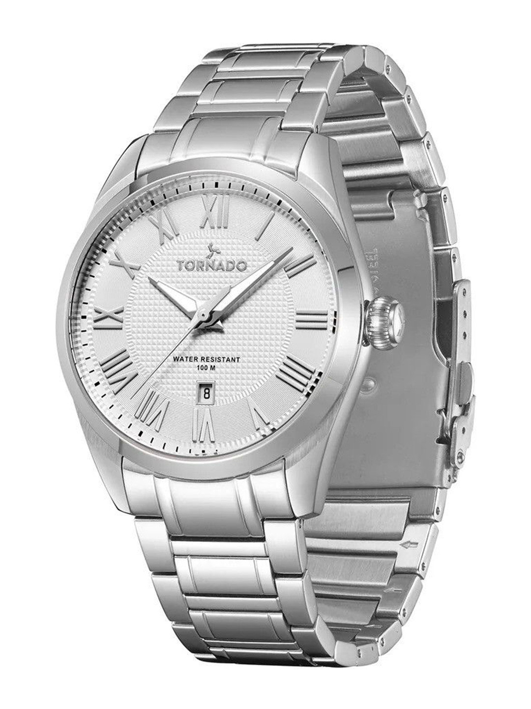 TORNADO Classic Analogue Men Dial & Stainless Steel Bracelet Style Straps Watch T8007-SBSW