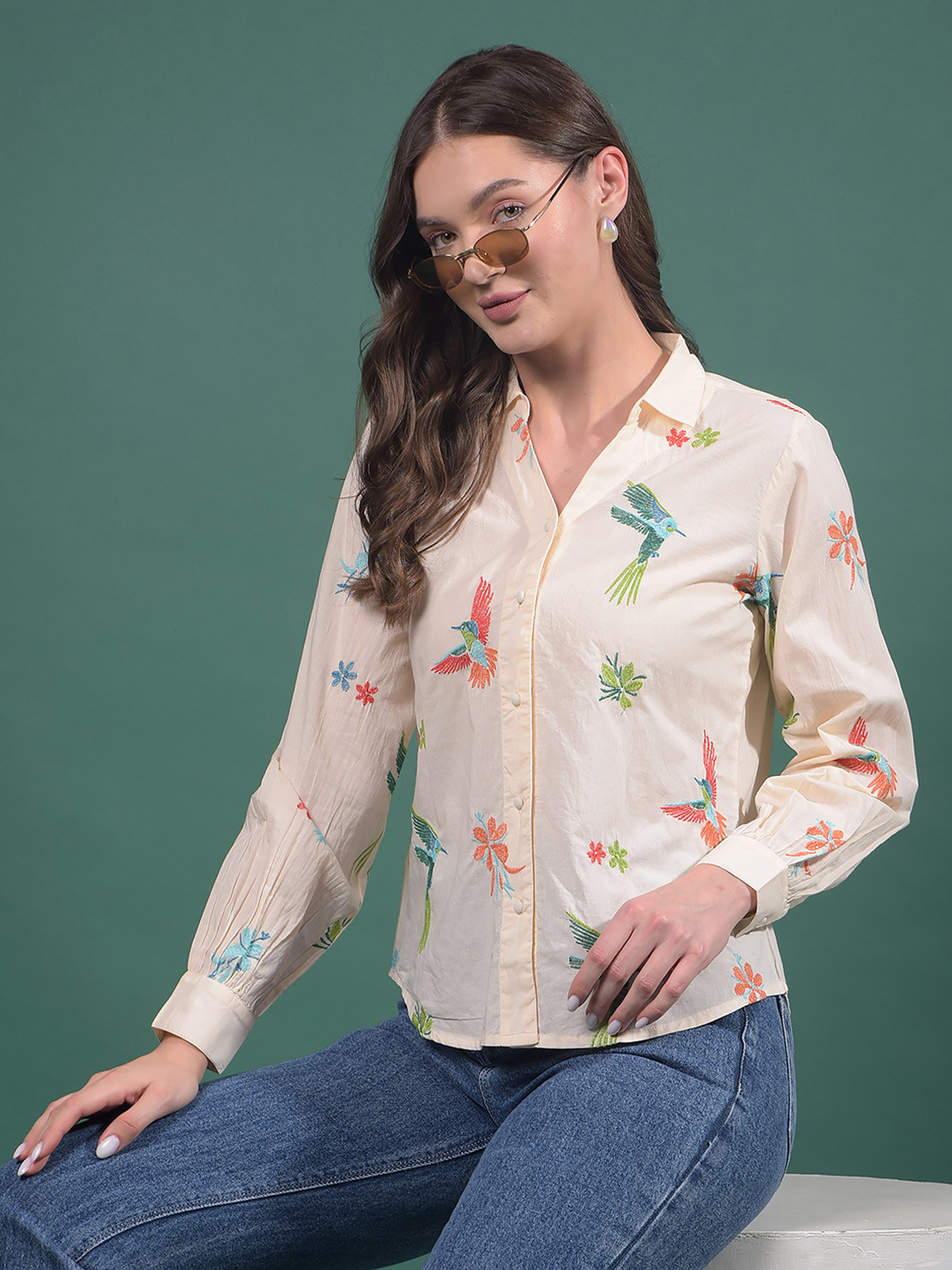 Crimsoune Club Women Slim Fit Casual Shirt