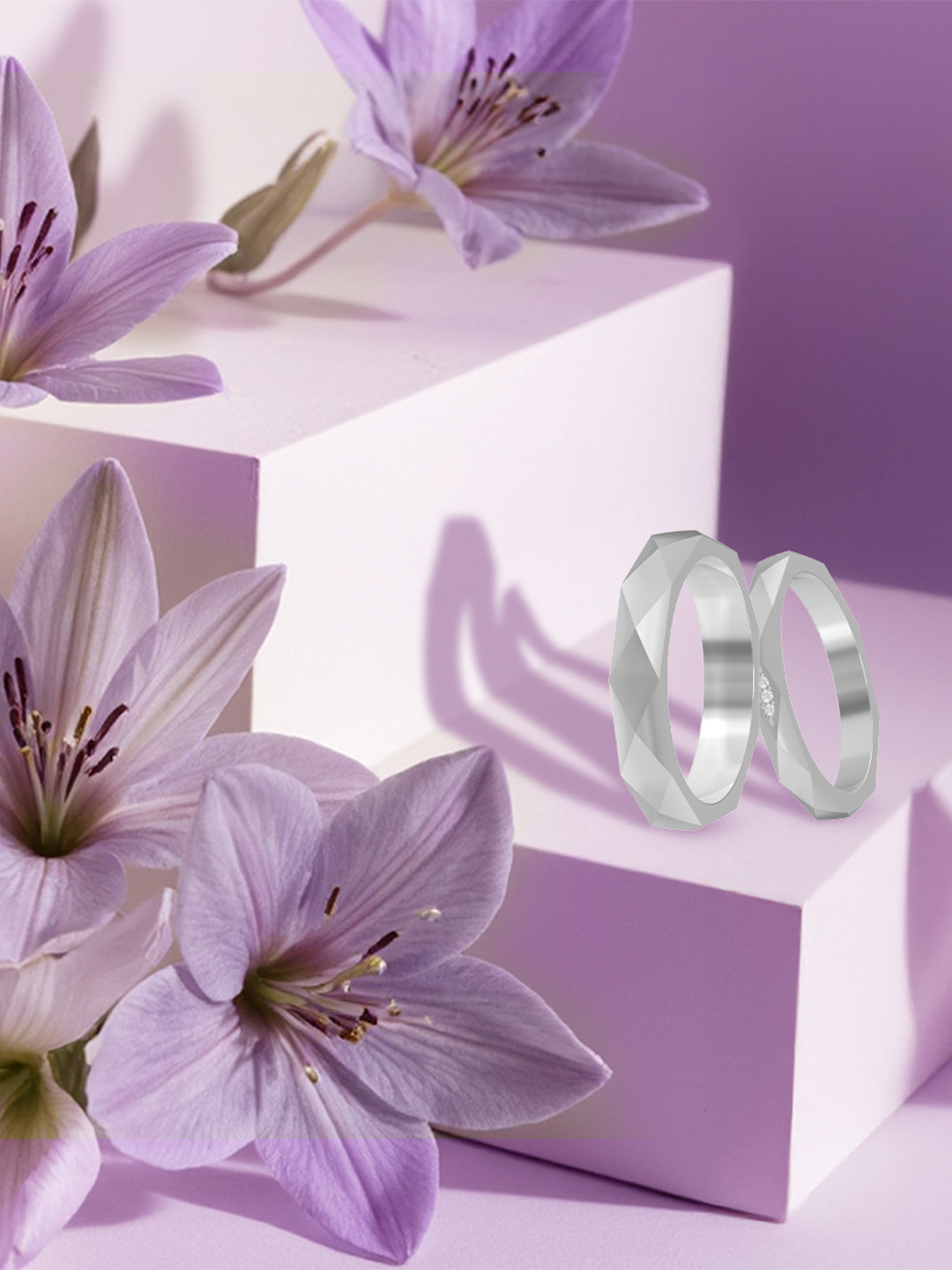 ANAYRA Set Of 2 925 Sterling Silver Couple Ring