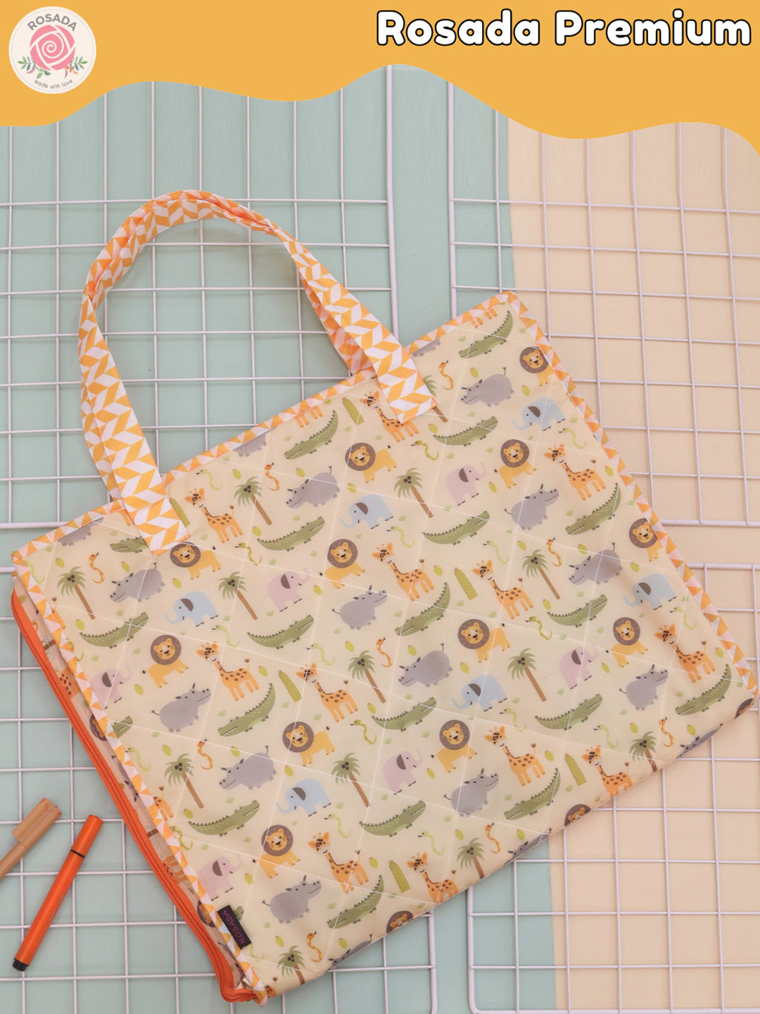 ROSADA Kids Animal Printed Art Bag