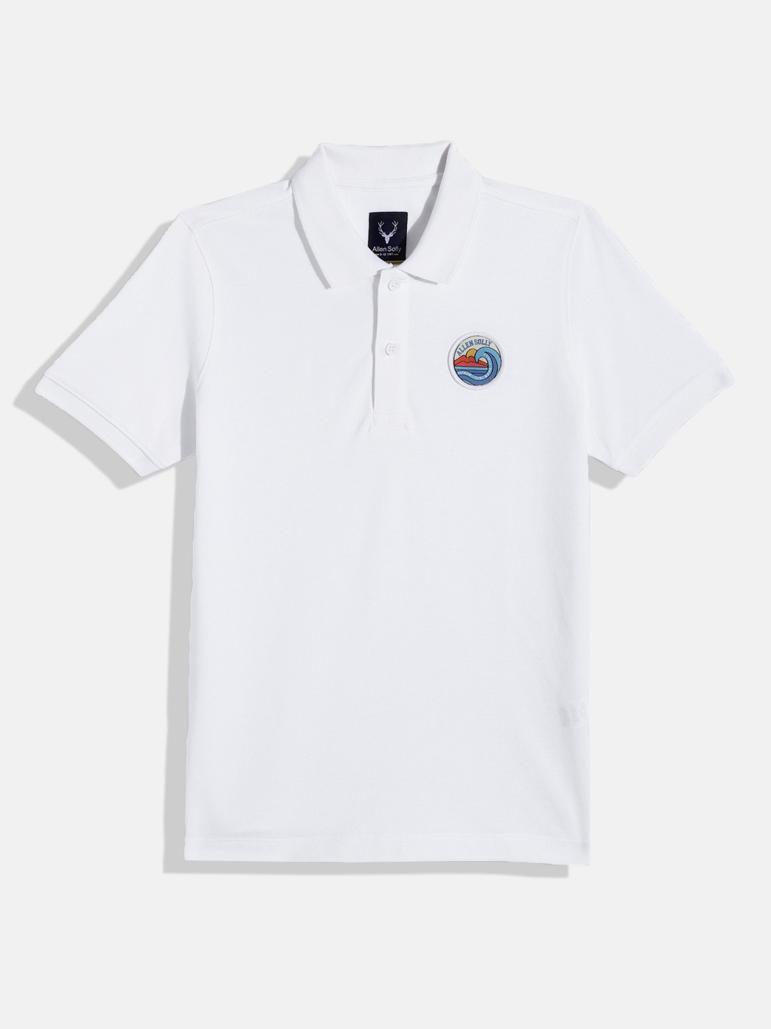 Allen Solly Junior Boys Polo Collar Monochrome Pure Cotton T-shirt