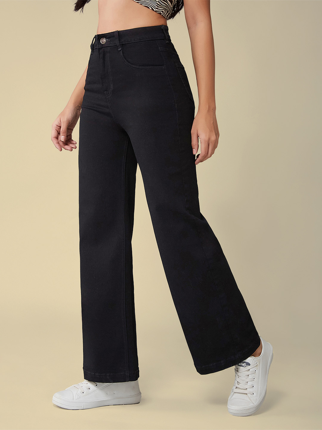 The Roadster Lifestyle Co. Women Bootcut High-Rise Stretchable Cotton Denim Jeans