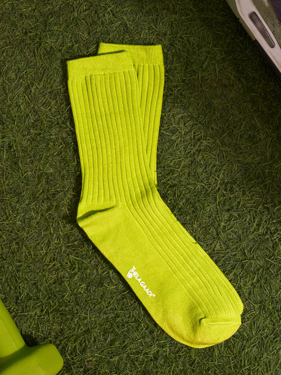 Thela Gaadi Unisex Calf Length Ribbed Socks