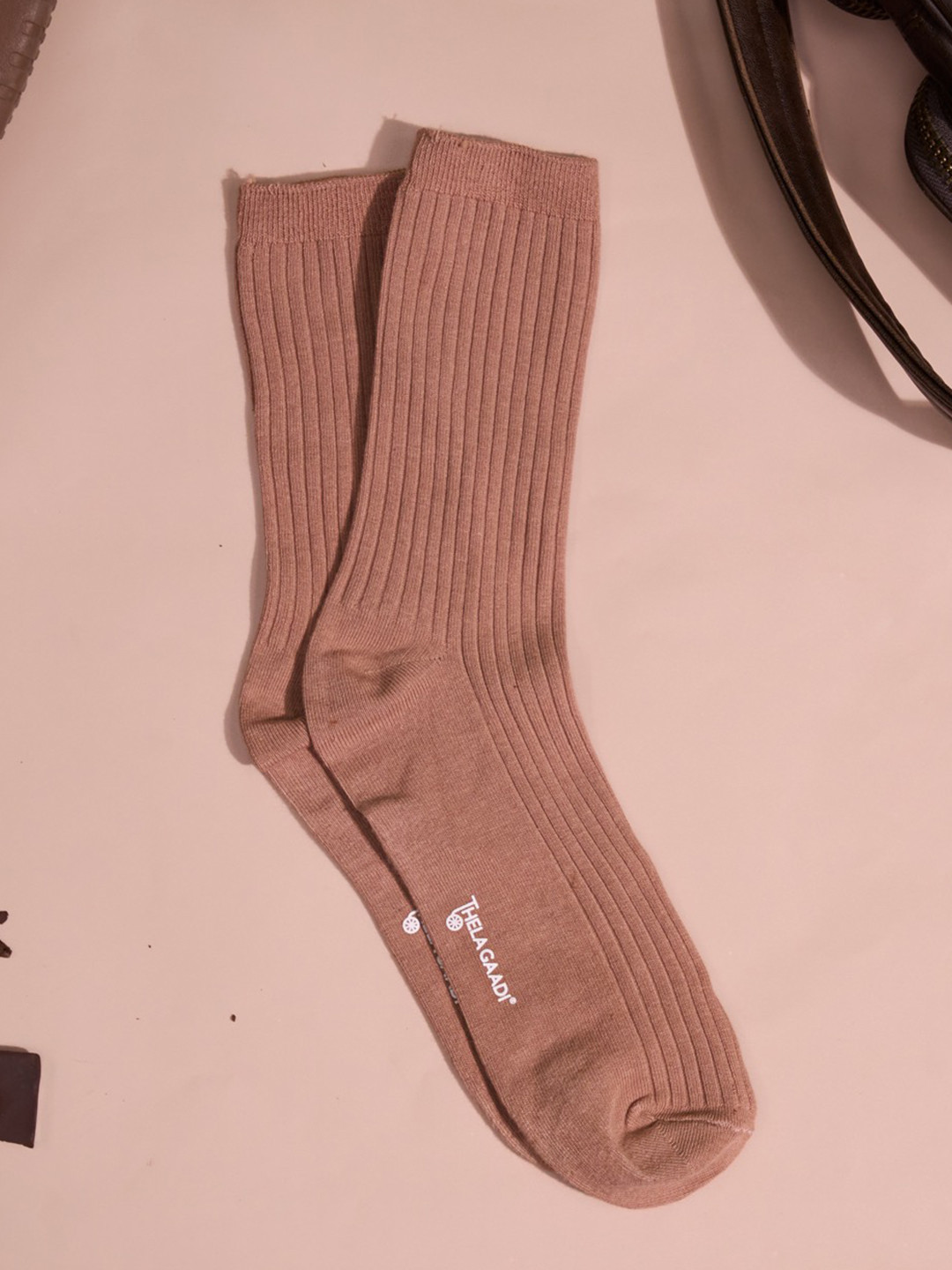 Thela Gaadi Unisex Calf Length Ribbed Socks