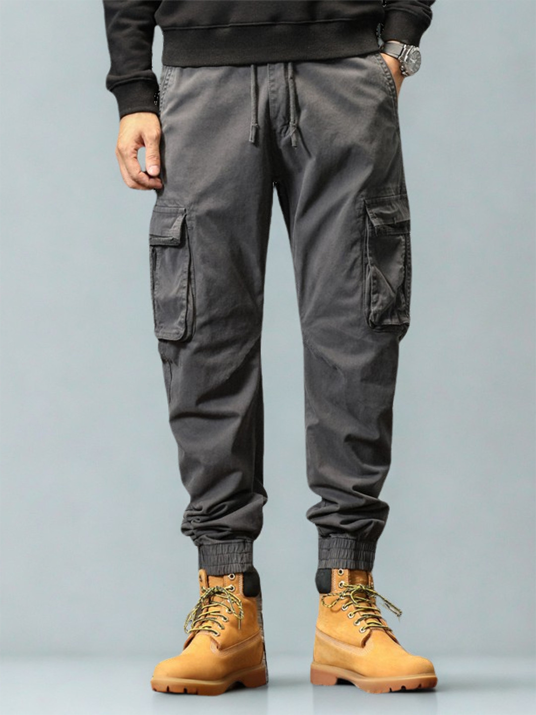L'monte Men Mid-Rise Slim-Fit Cargo Joggers