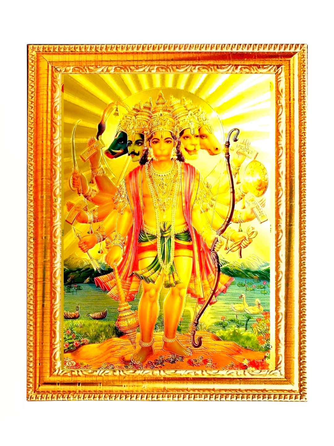 SUNINOW Gold-Toned & Green 1 Pieces Wood Wall Photo Frames