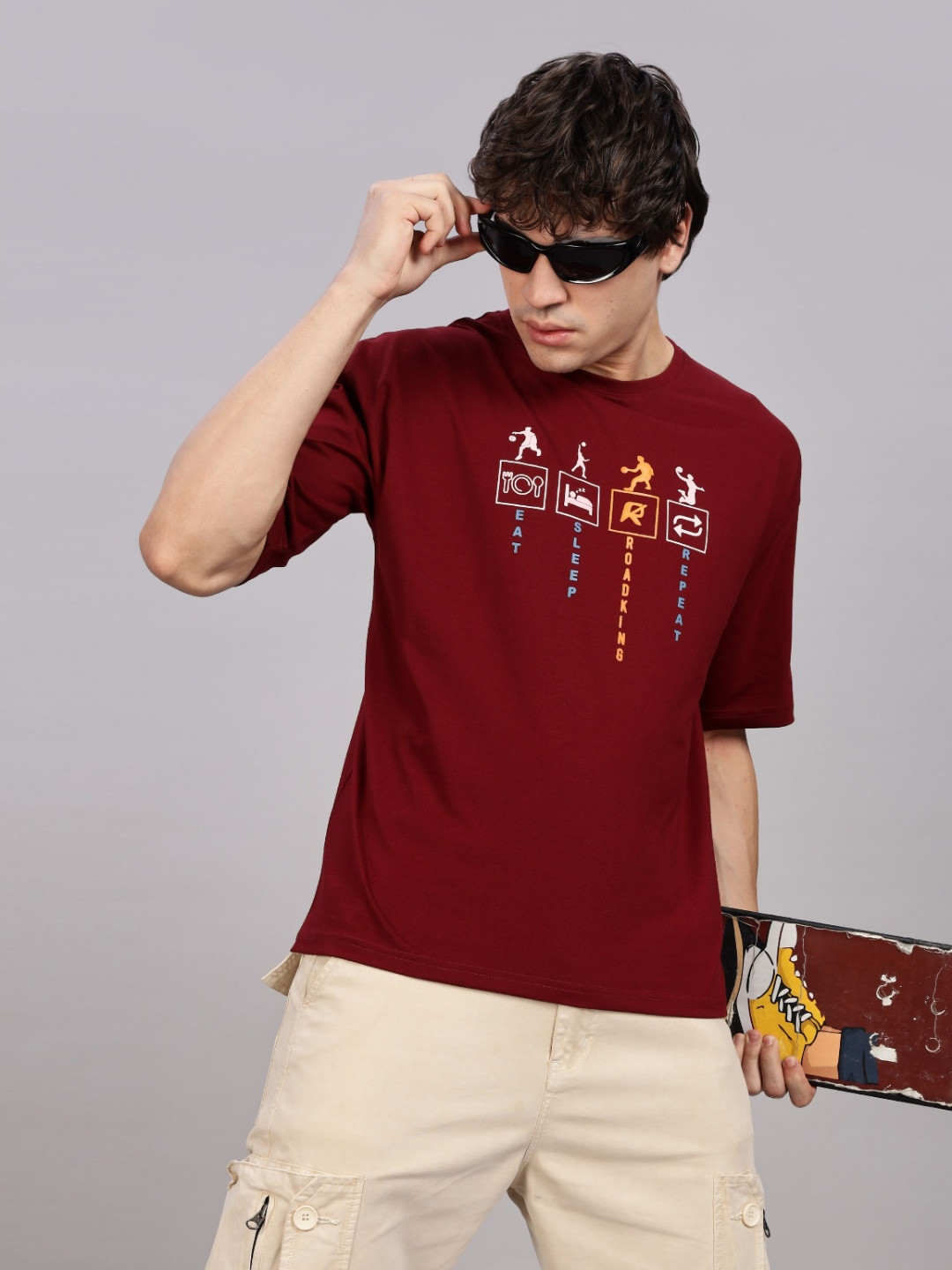 Roadking Men Printed Bio Finish T-shirt