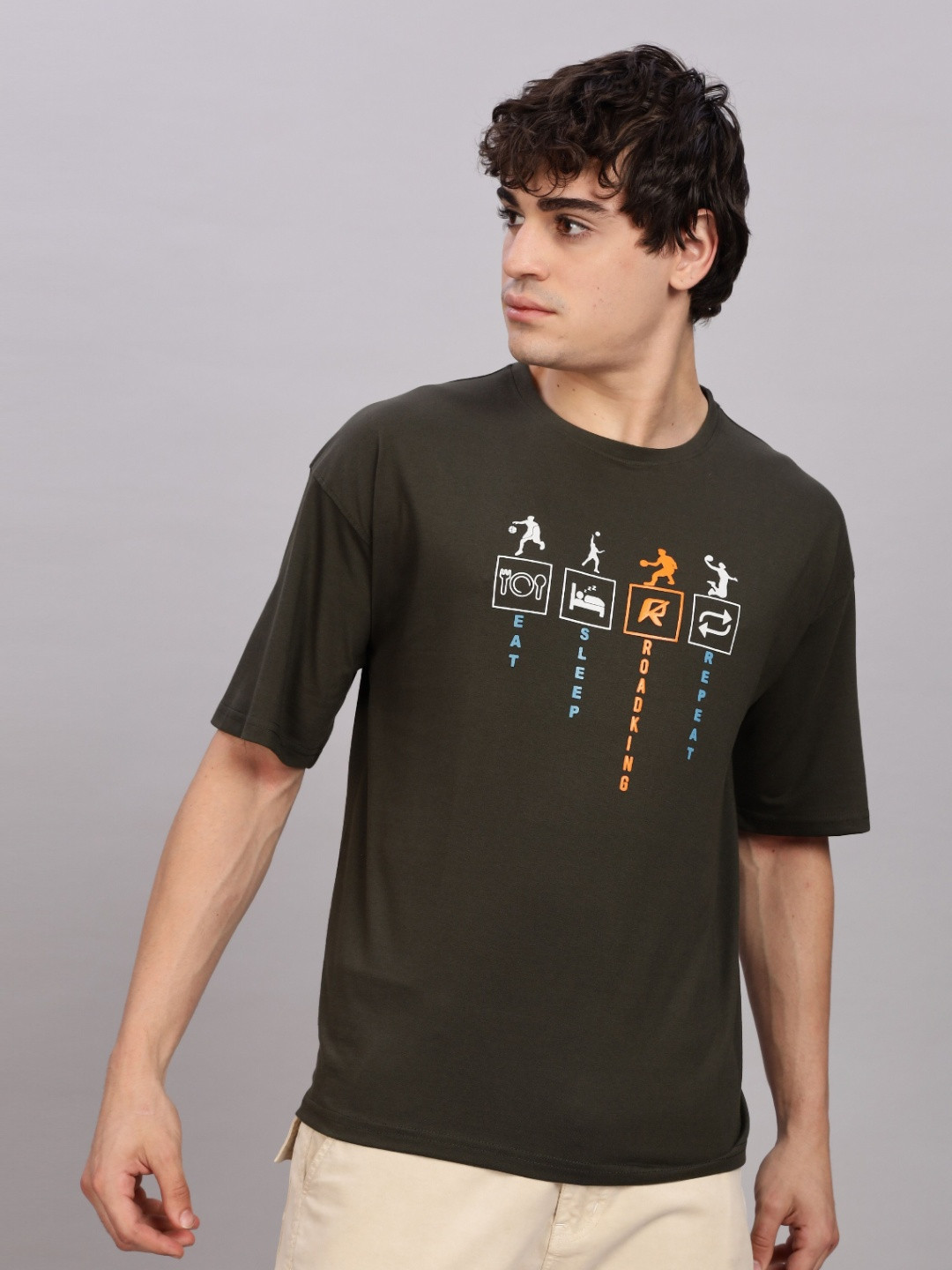 Roadking Men Printed T-shirt