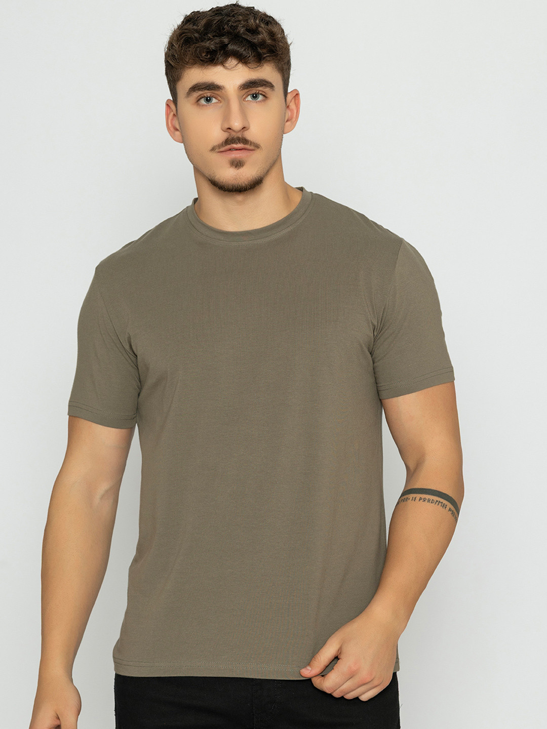 Bonjour Dark Forest Round Neck Half Sleeves T-Shirt
