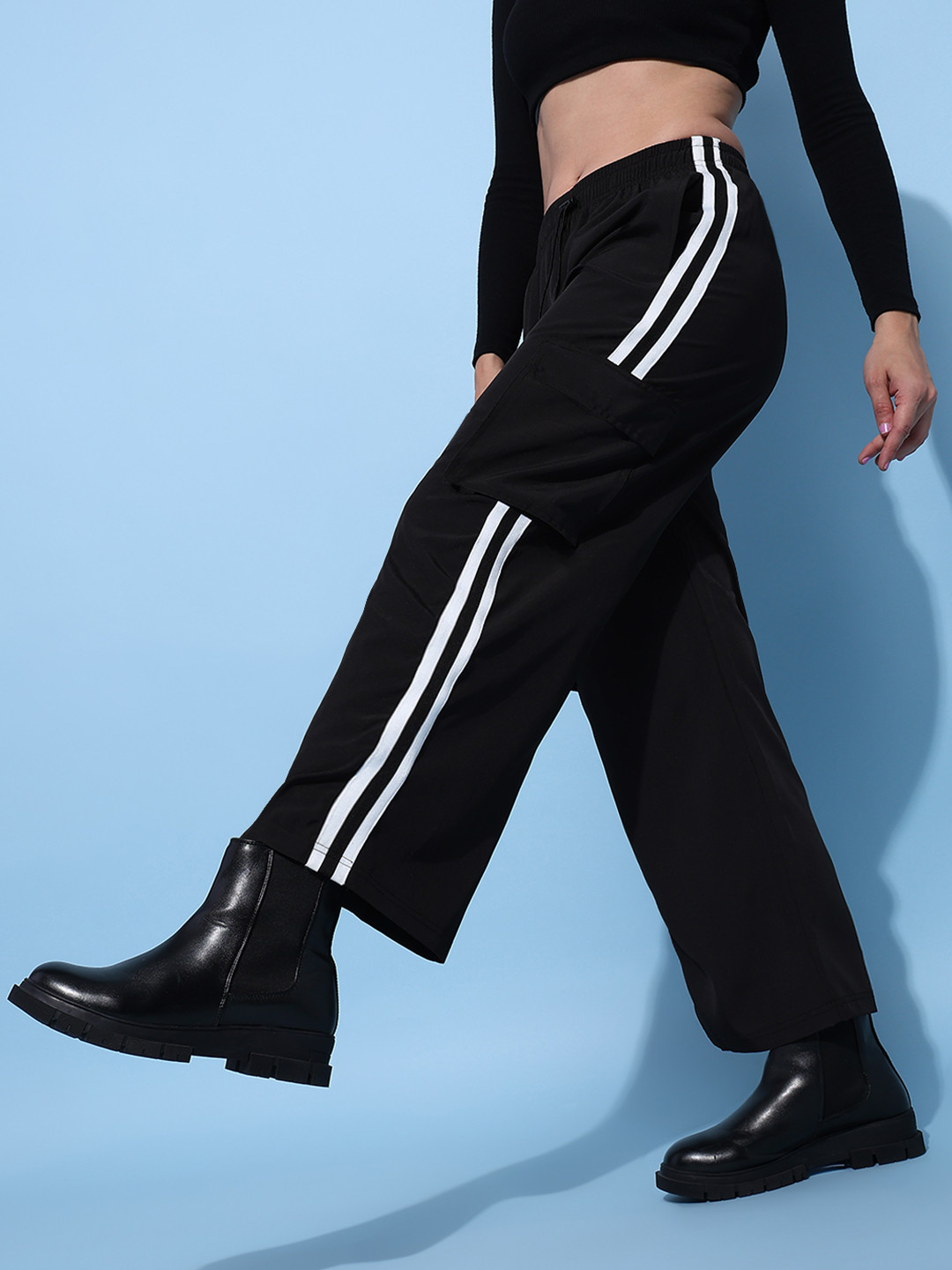 Lady Stark Women Straight-Fit Mid-Rise Anti-Microbial Trackpants