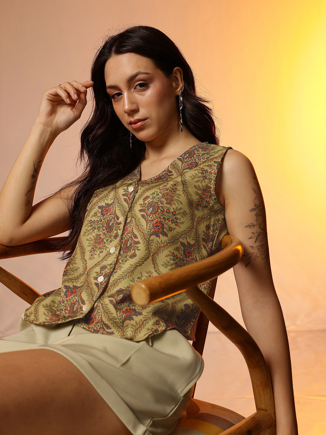 CORSICA Floral Print Vest Top