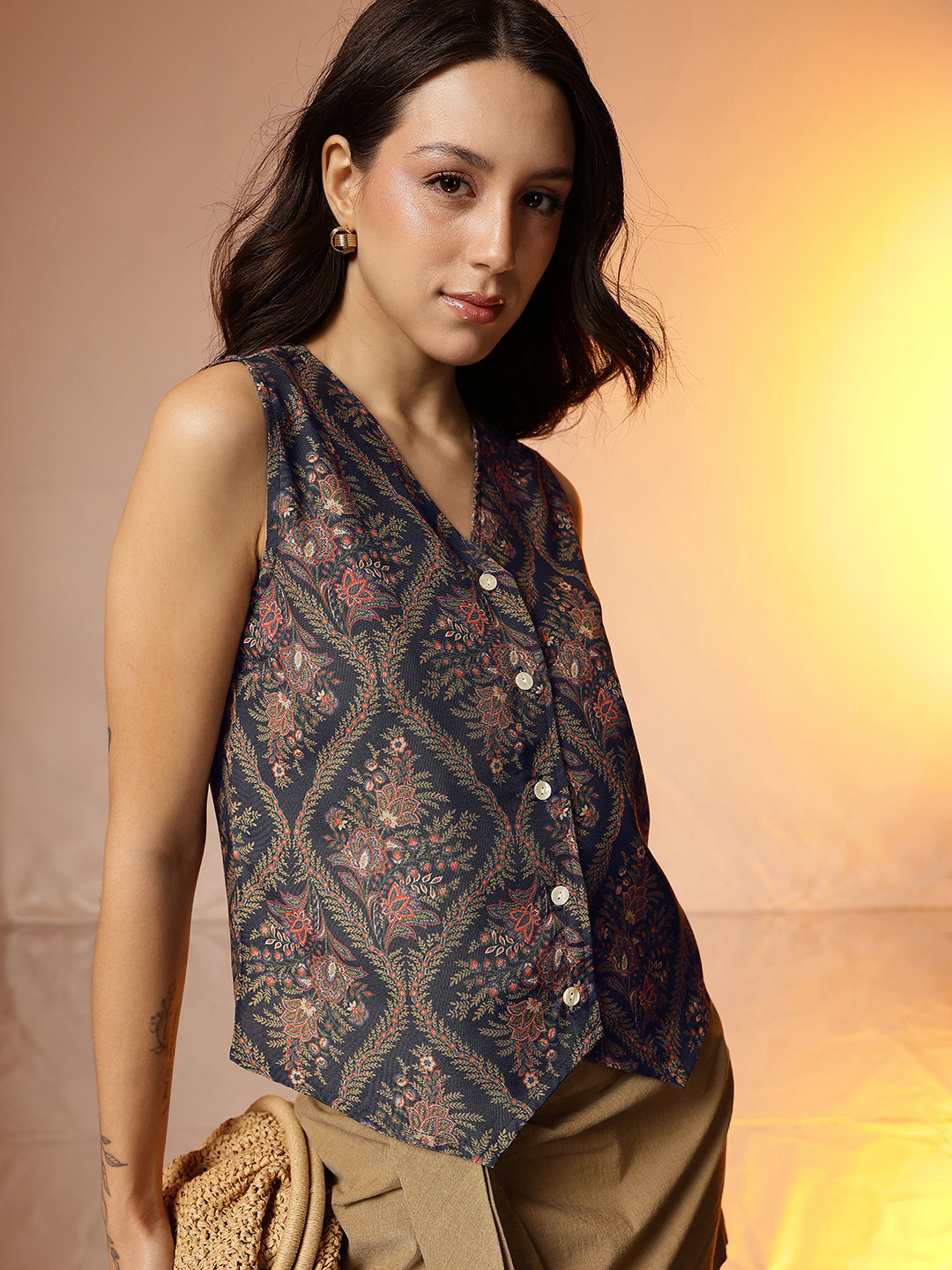 CORSICA Floral Print Vest Top