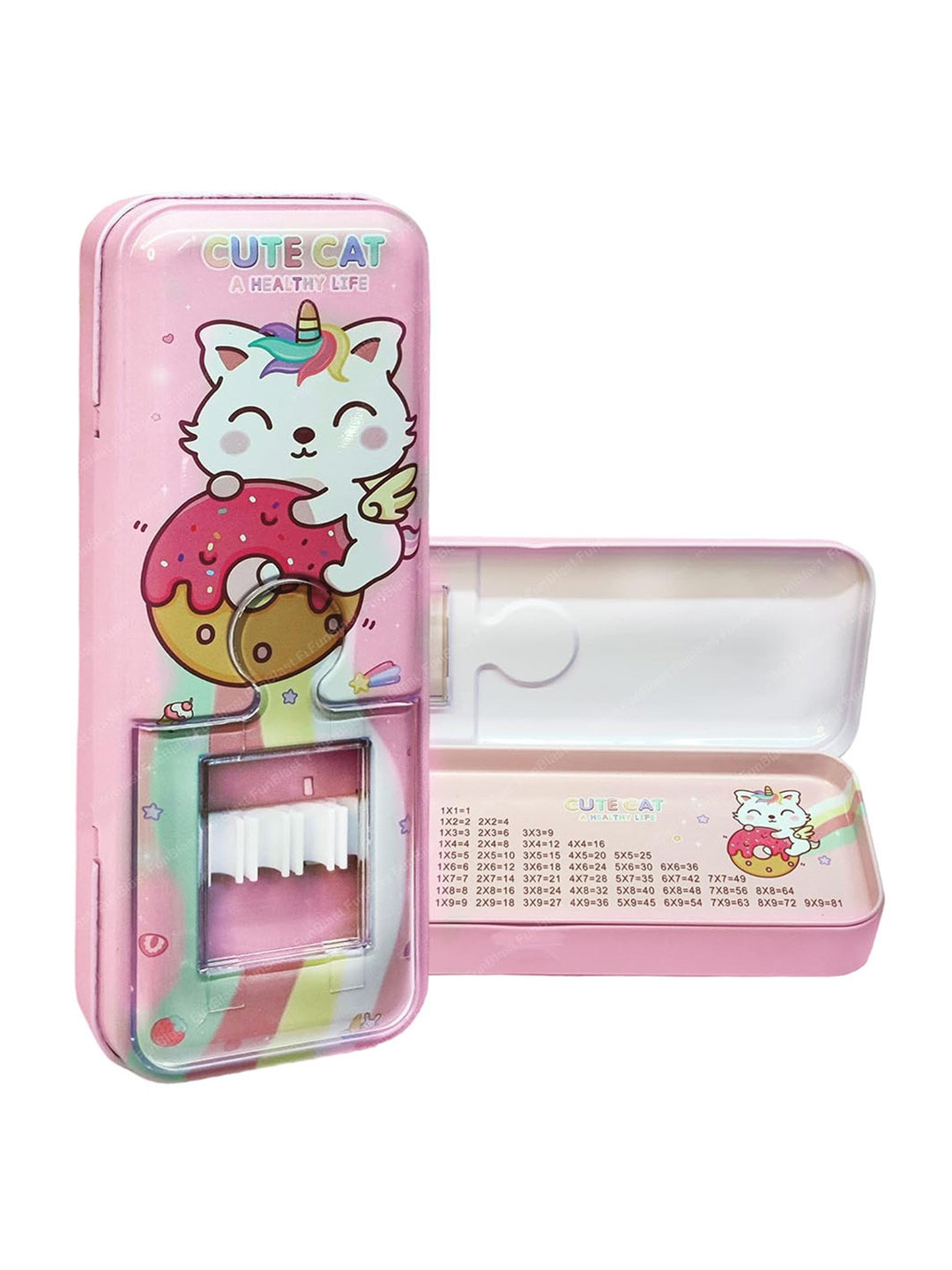 YK Kids Cartoon Self Design Double Layer Pen Cases Stationery