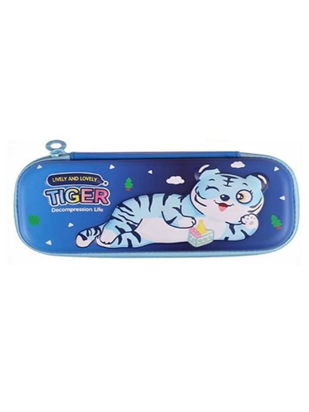 YK Self Design Cute Tiger Design Hard Case Pencil Pen Cases Stationery
