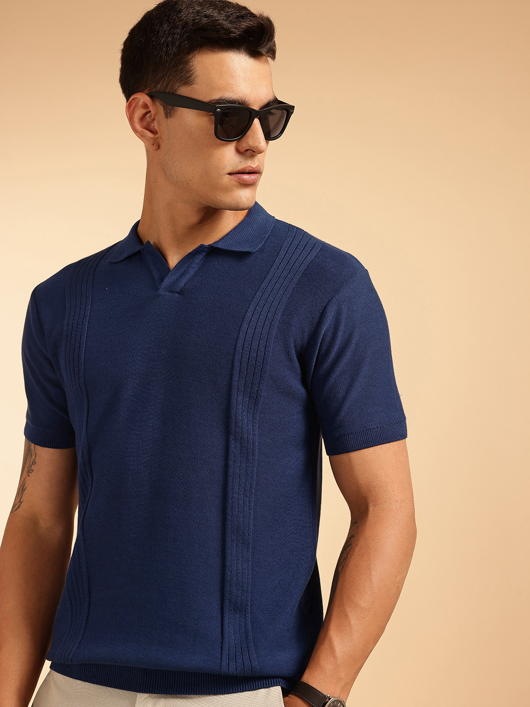 French Connection Men Polo Collar Pure Cotton T-shirt