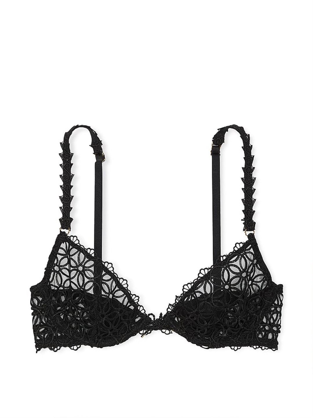 Victoria's Secret Daisy Lace Unlined Low-Cut Demi Underwired Lace Embellished Bra