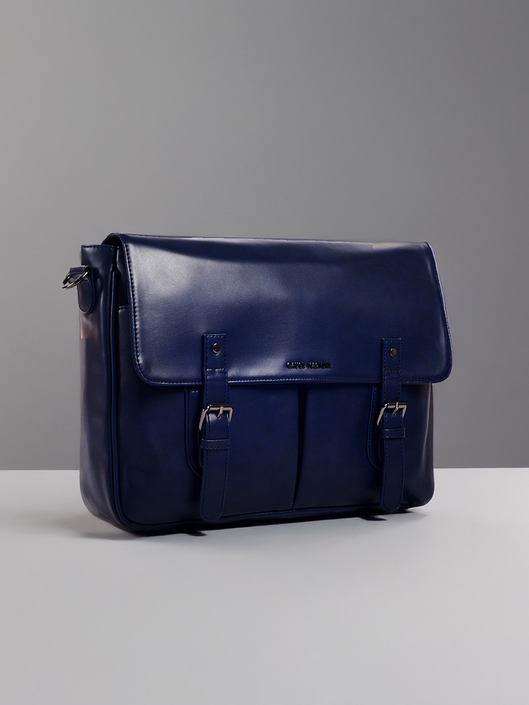 Gauge Machine Unisex PU Laptop Bag With Detachable Sling Strap