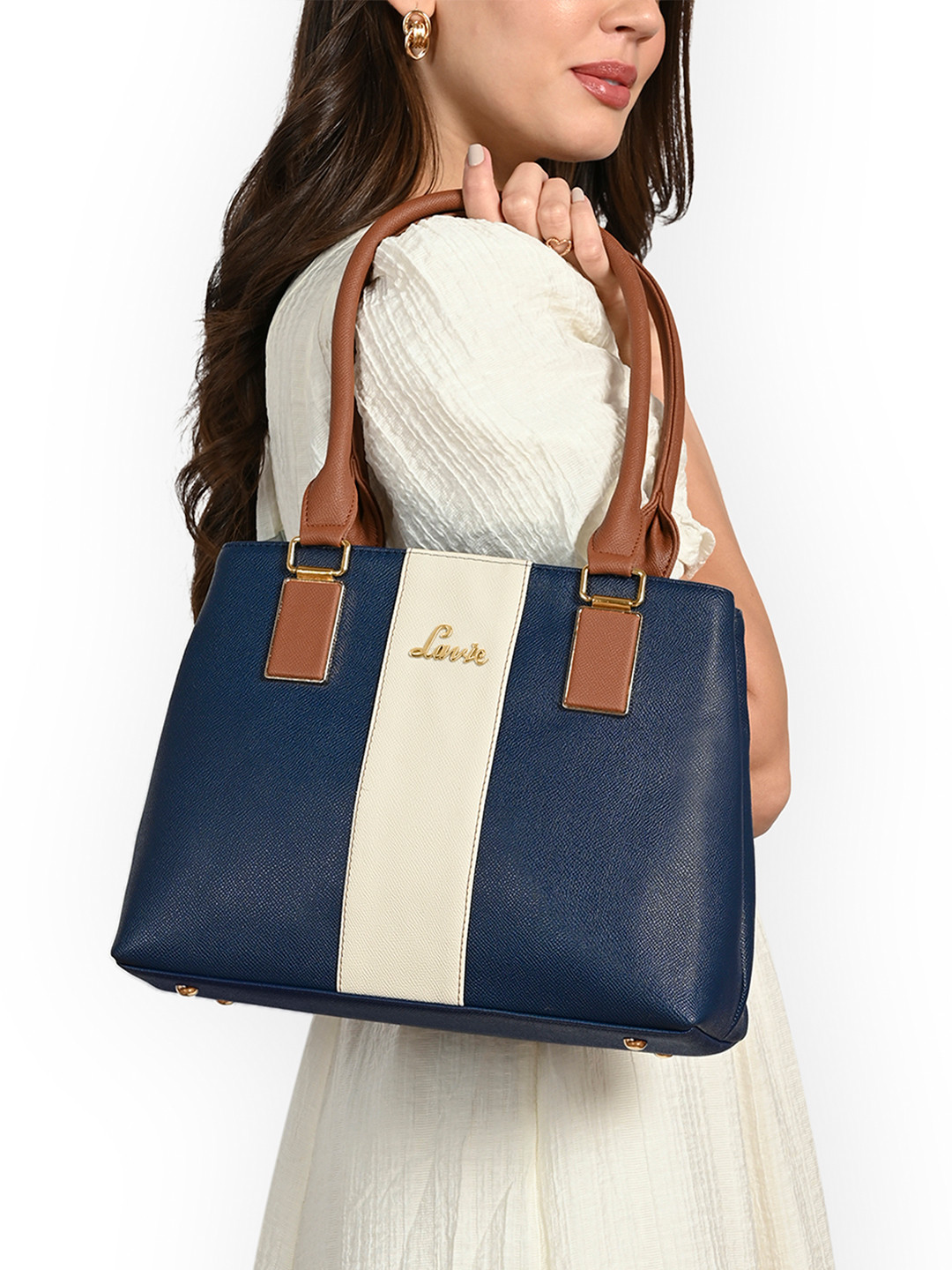 Lavie Women Kassy Colourblocked Structured Satchel