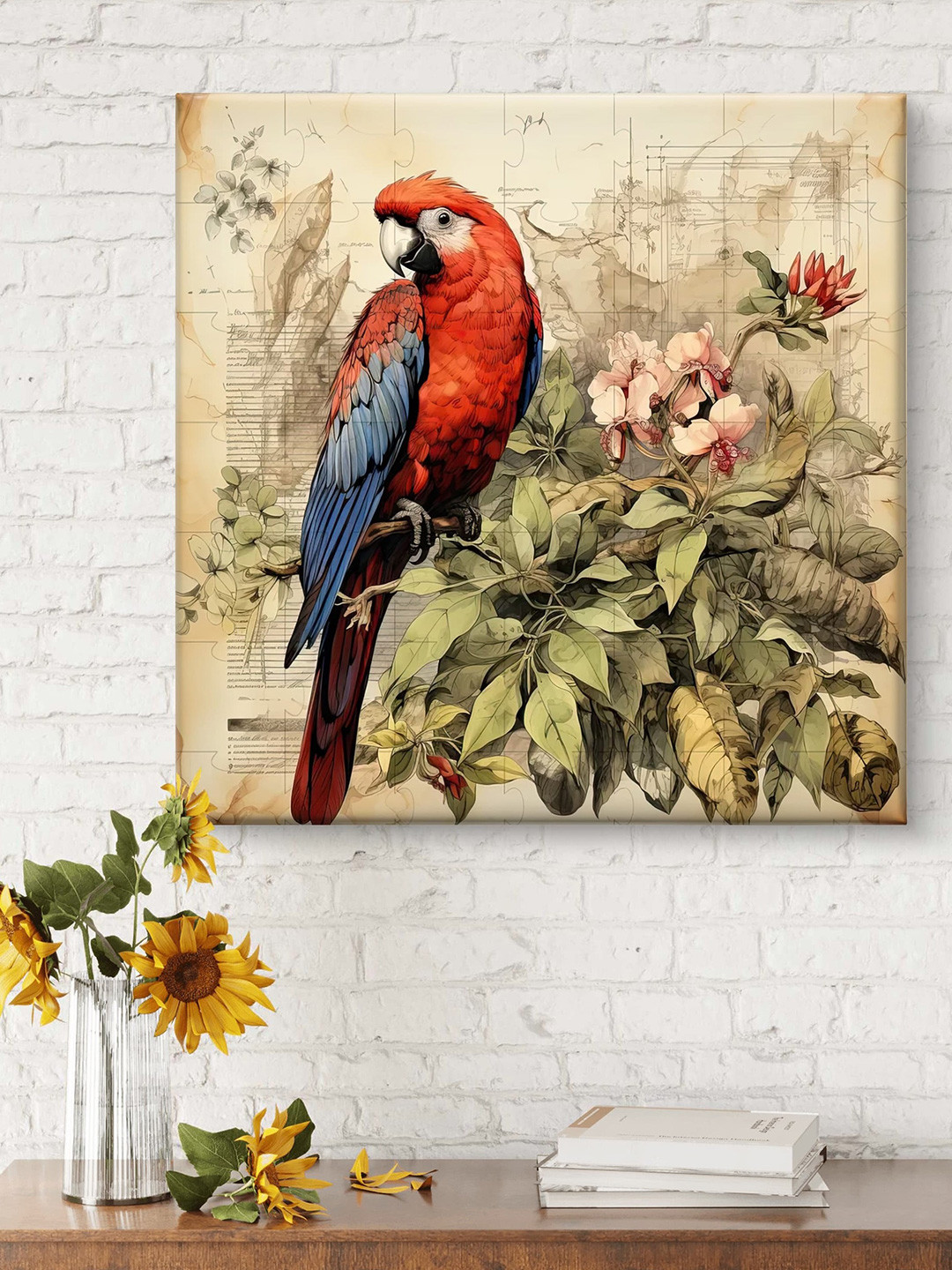 Myntra Elegant Homes Perrot Canvas Wall Square Paintings Wall Art - 24 x 24In