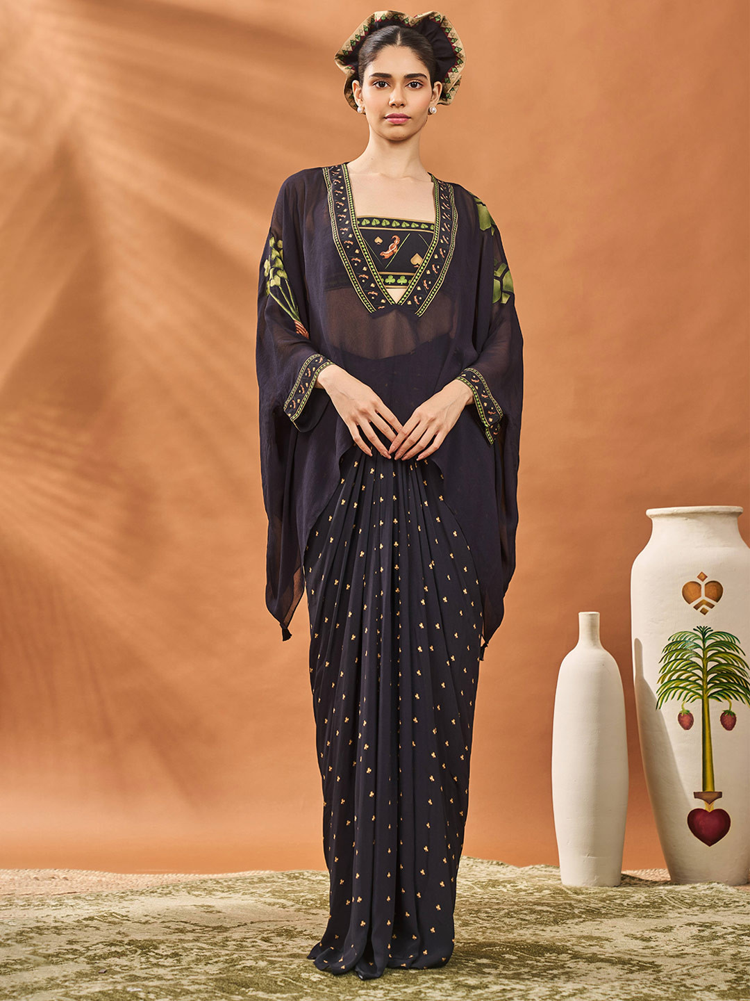 Masaba Printed Top & Skirt With Bustier Co-Ords