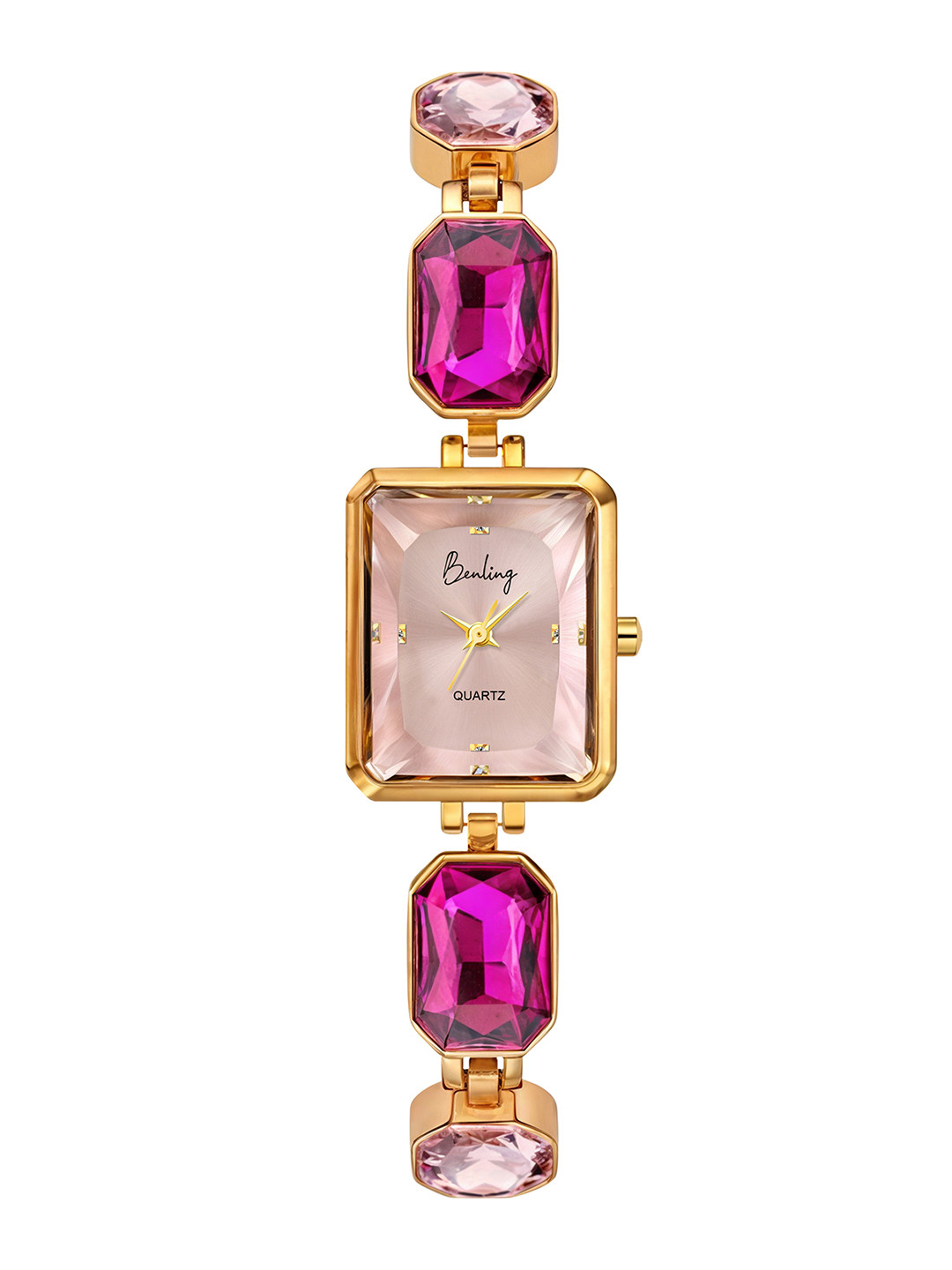 BENLING Women Benling Square Gemstone Dial Watch