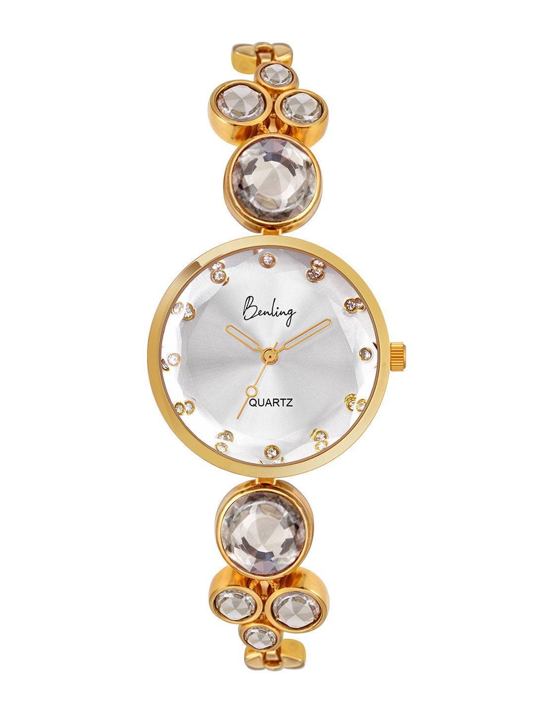 BENLING Women Dial & Stainless Steel Bracelet Style Straps Analogue Watch BL-1044-S