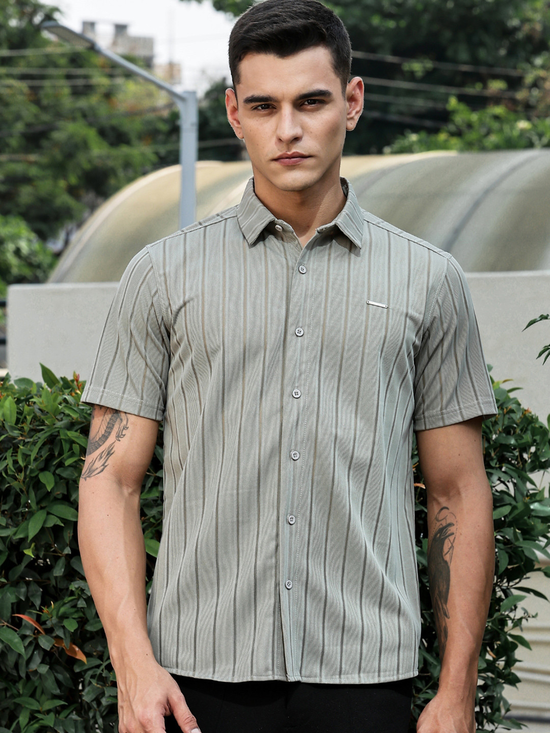 Parcel Yard Men Premium Vertical Stripes Shirt