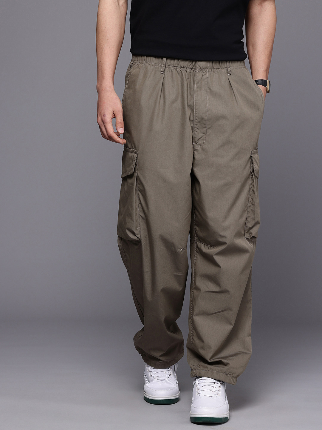 Louis Philippe Jeans Men Parachute Fit Trousers