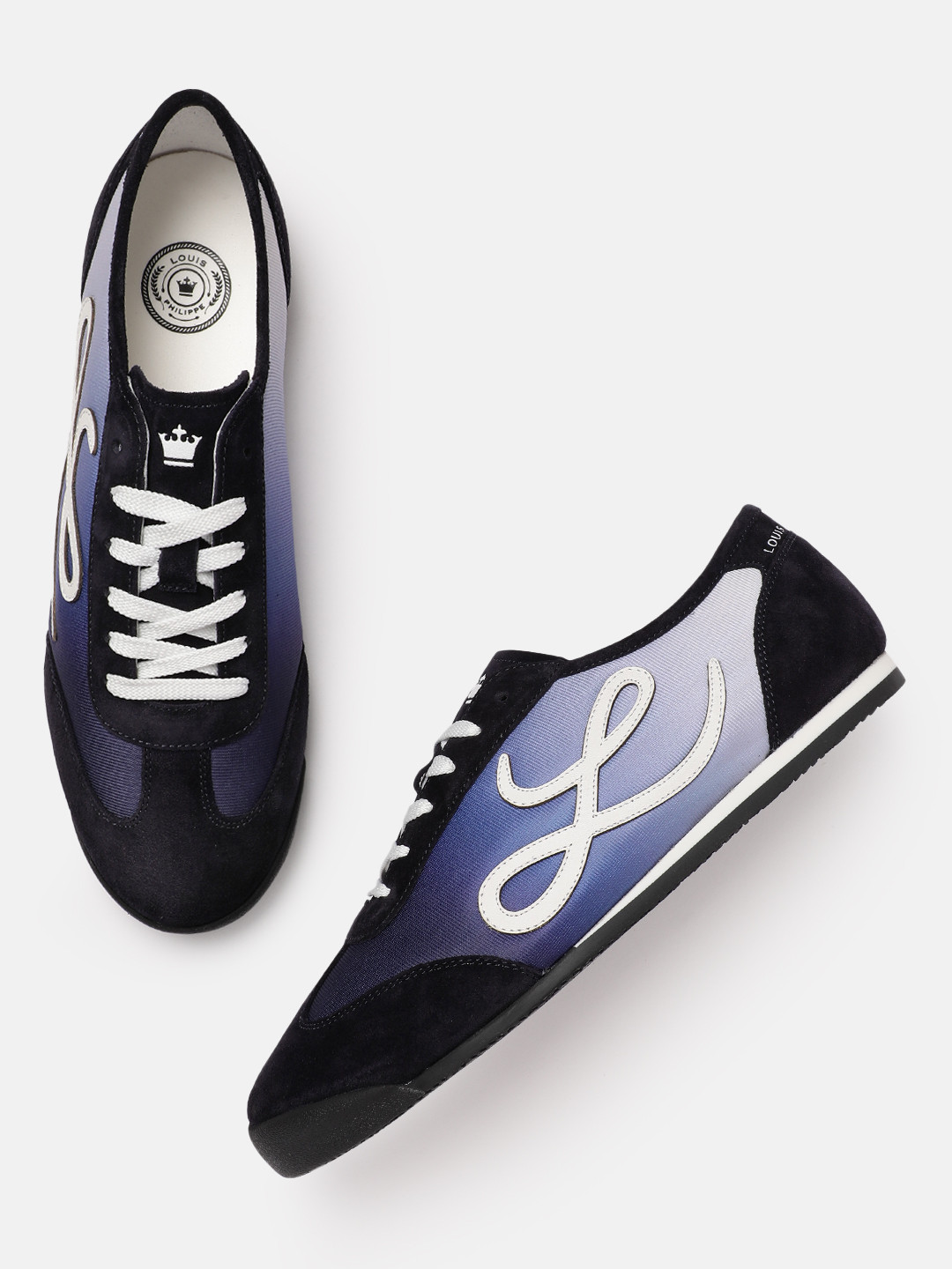 Louis Philippe Sport Men Leather Casual Shoes with Shoe-Horn