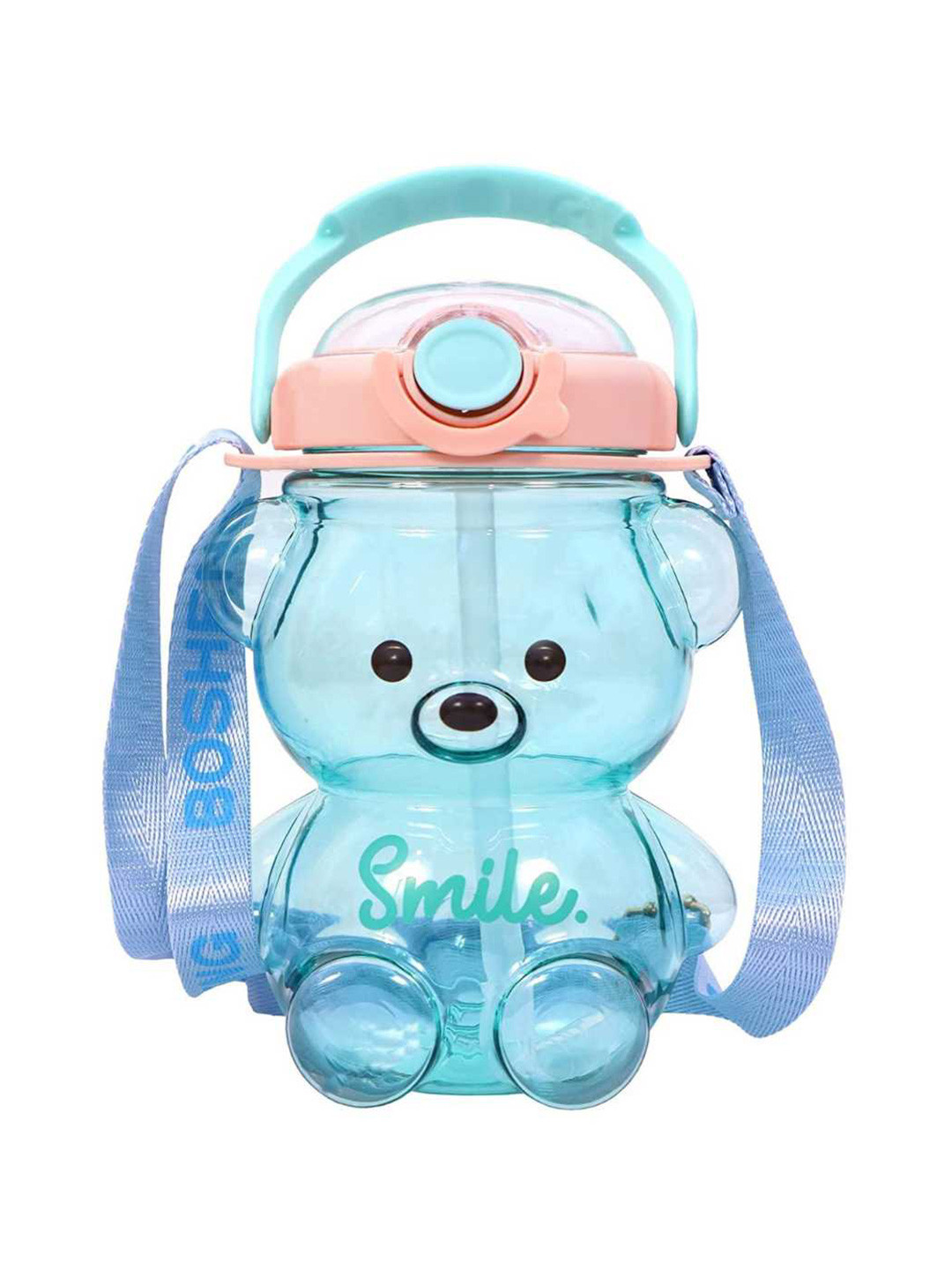 YK Blue Kawaii Bear Printed Sipper Water Bottle - 1 L