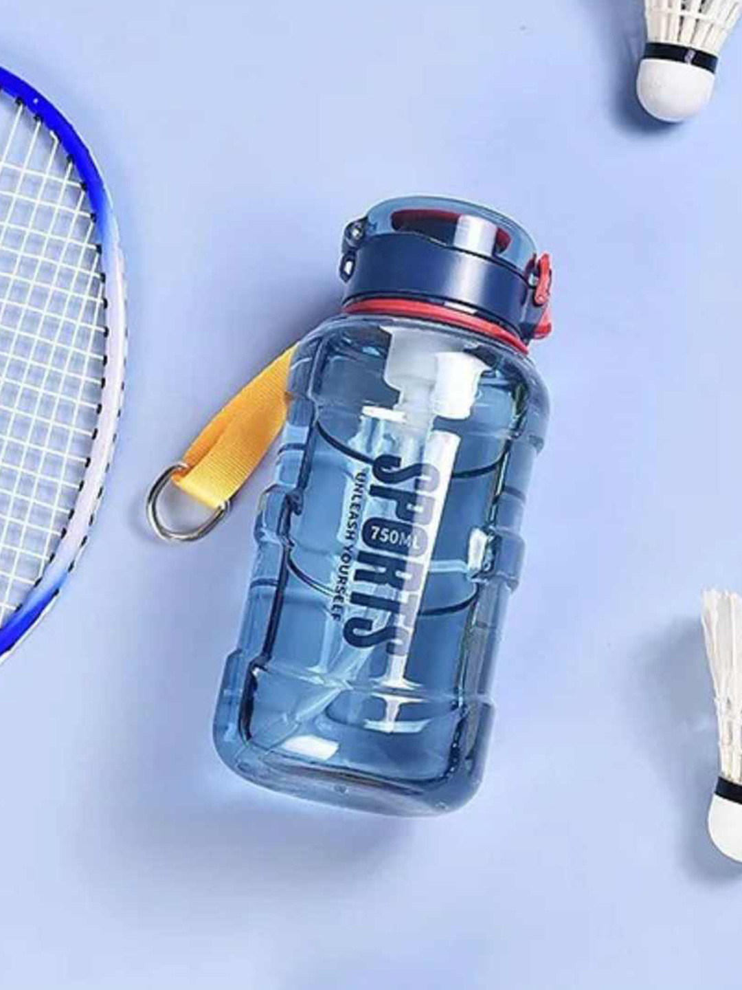 YK Blue Unbreakable Plastic Printed Water Bottle 750ml