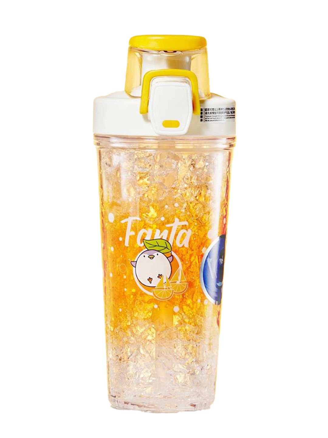 YK Yellow Conversational Plastic Spill Proof Tumbler - 400ml