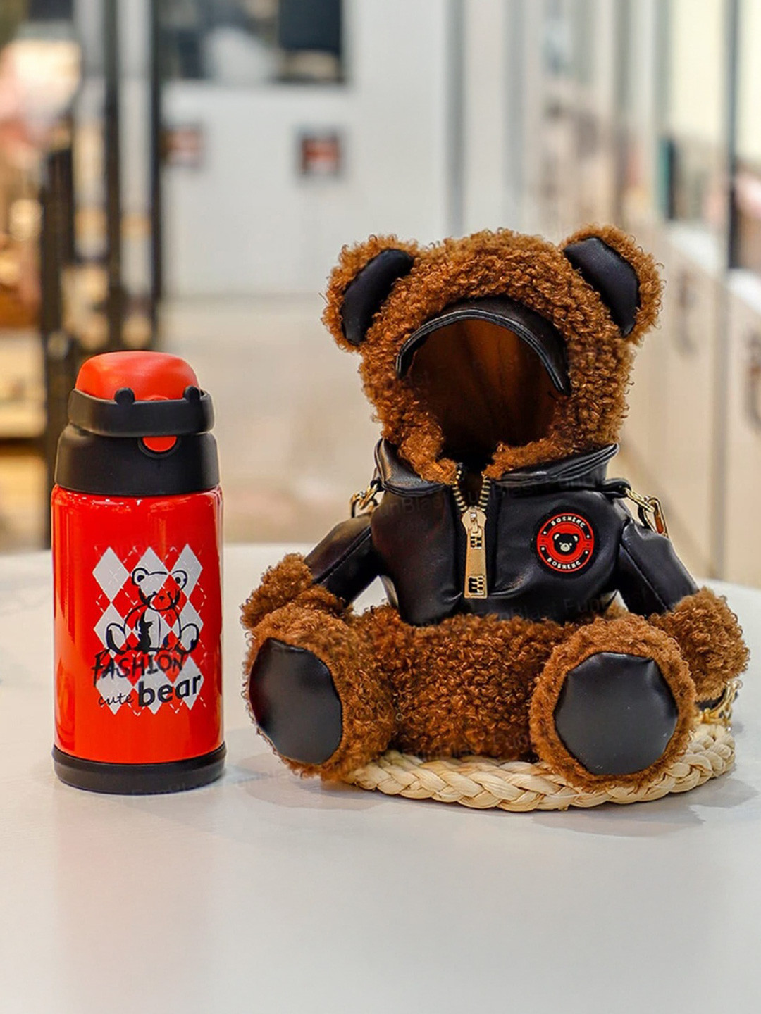 YK Red & Black Single Stainless Steel Printed Water Bottle 500 ML