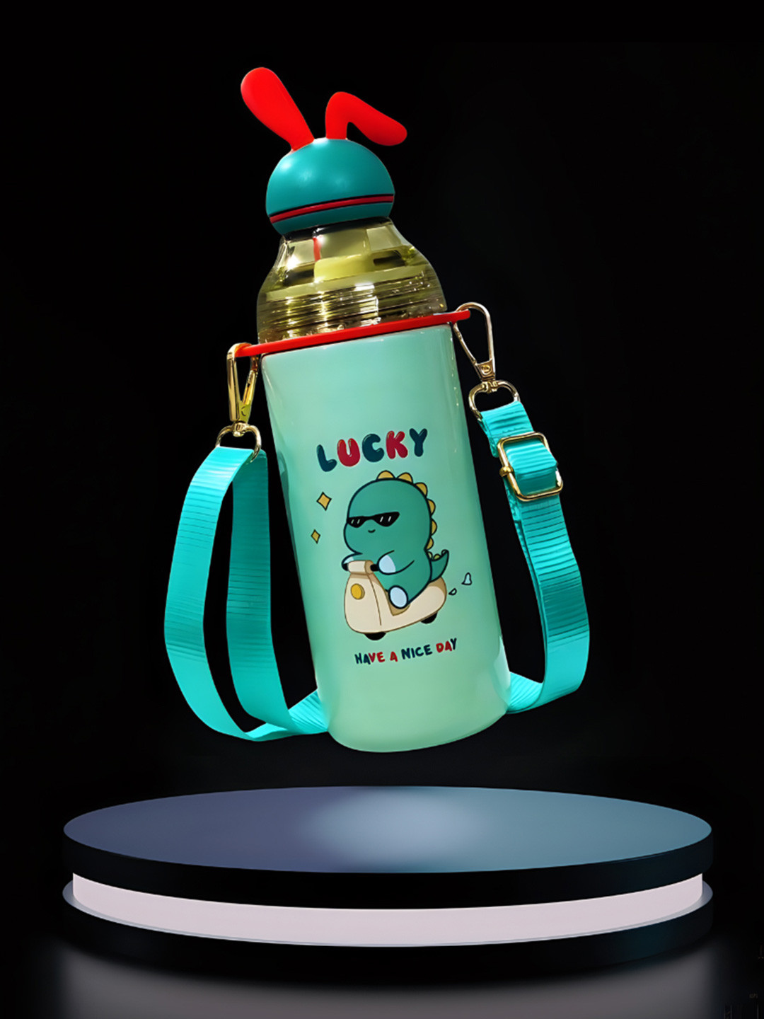 YK Green Conversational Stainless Steel Double Wall Vacuum Sipper - 540ml