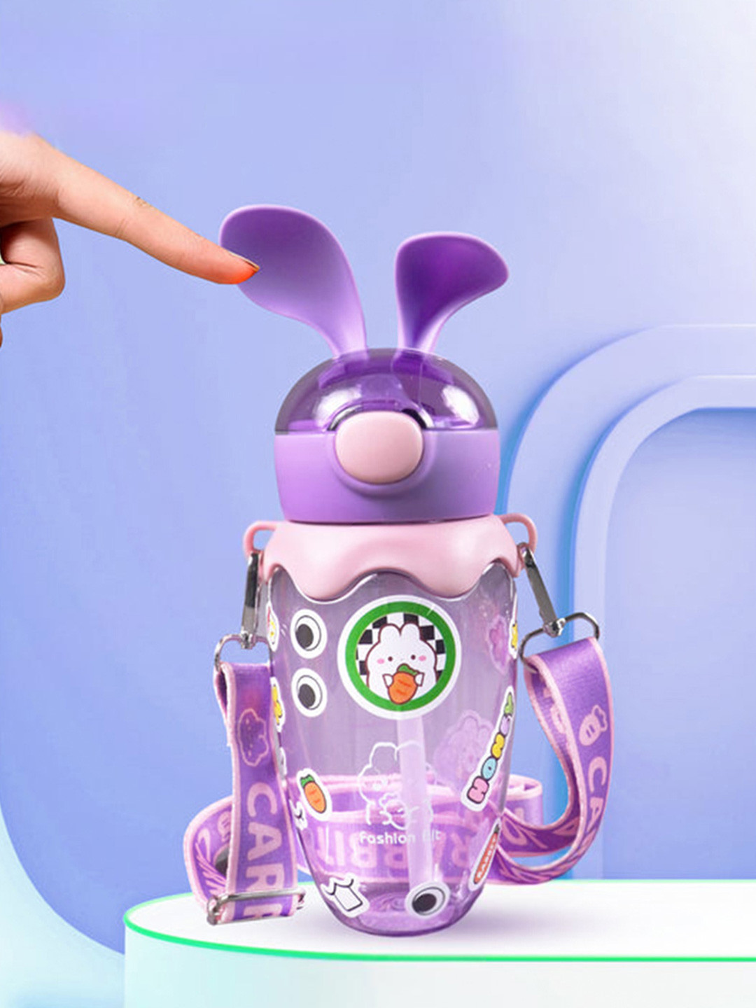 YK Purple Plastic Spill Proof Sipper - 580ml