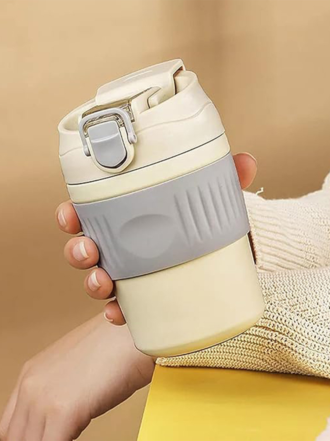 YK Mr Men Little Miss Beige Stainless Steel Dishwasher Safe Mug-350ml