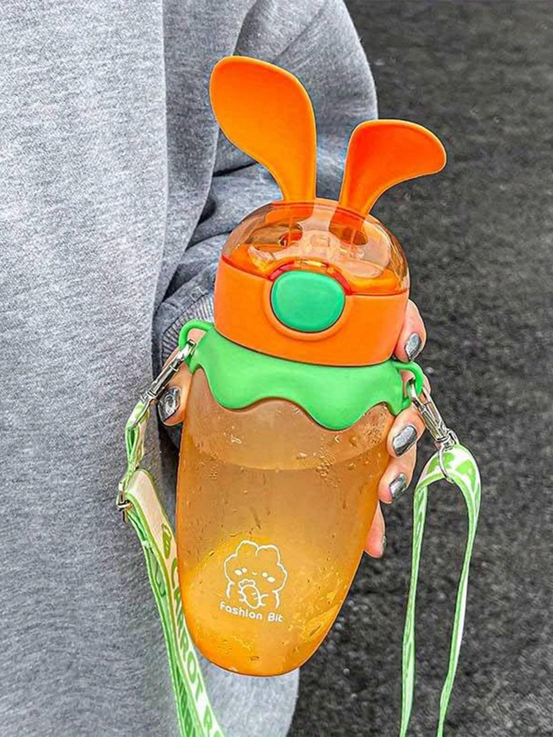 YK Orange Plastic Spill Proof Sipper - 350ml
