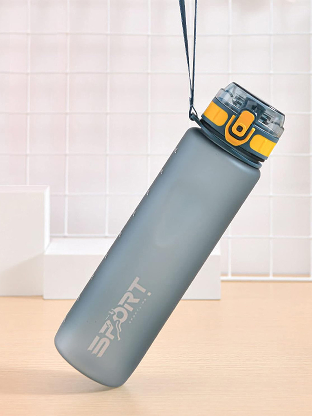 YK Grey Printed Leak-Proof & BPA-Free Water Bottle 1000 ml