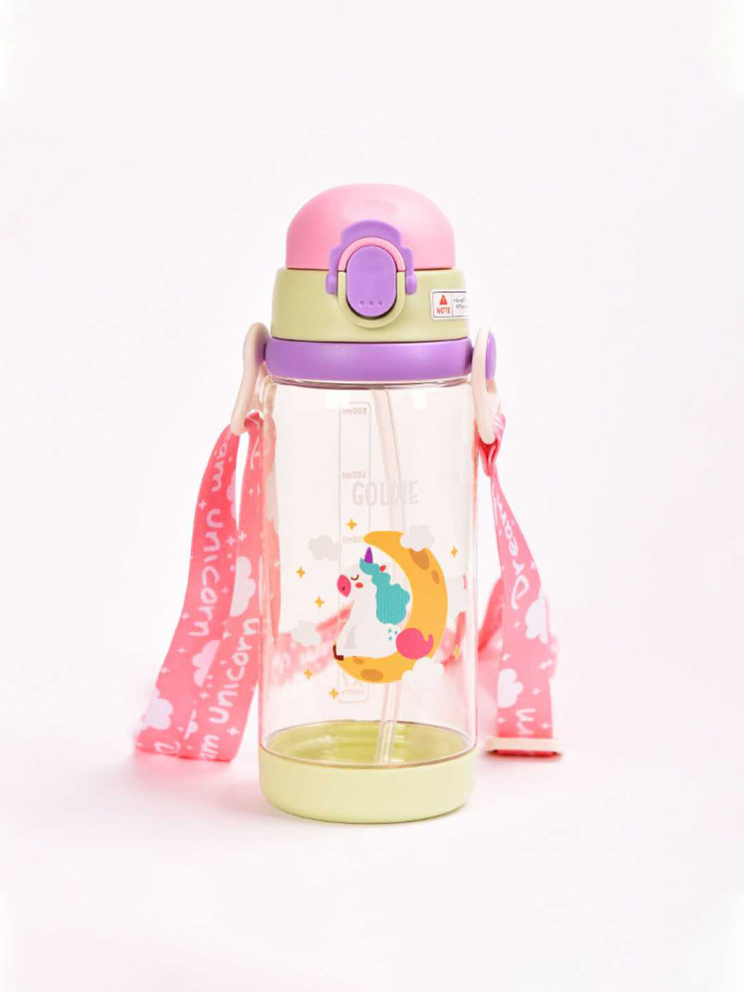 YK Kids Yellow Plastic Printed Water Bottle-600ML