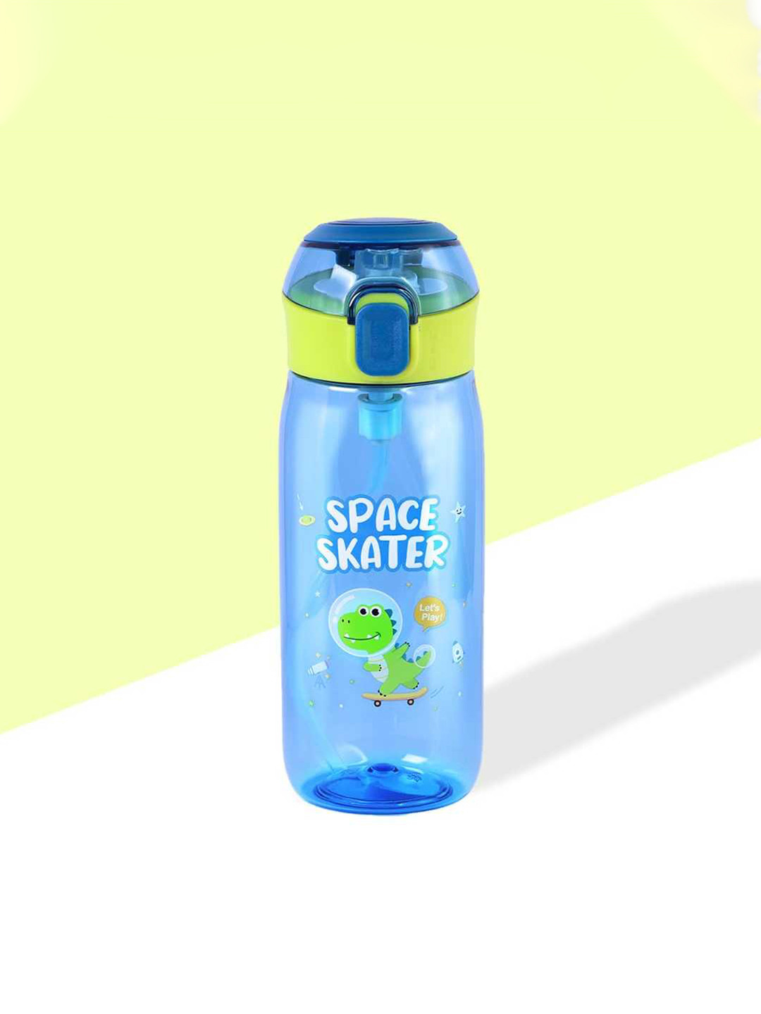 YK Blue Single Plastic Printed Water Bottle