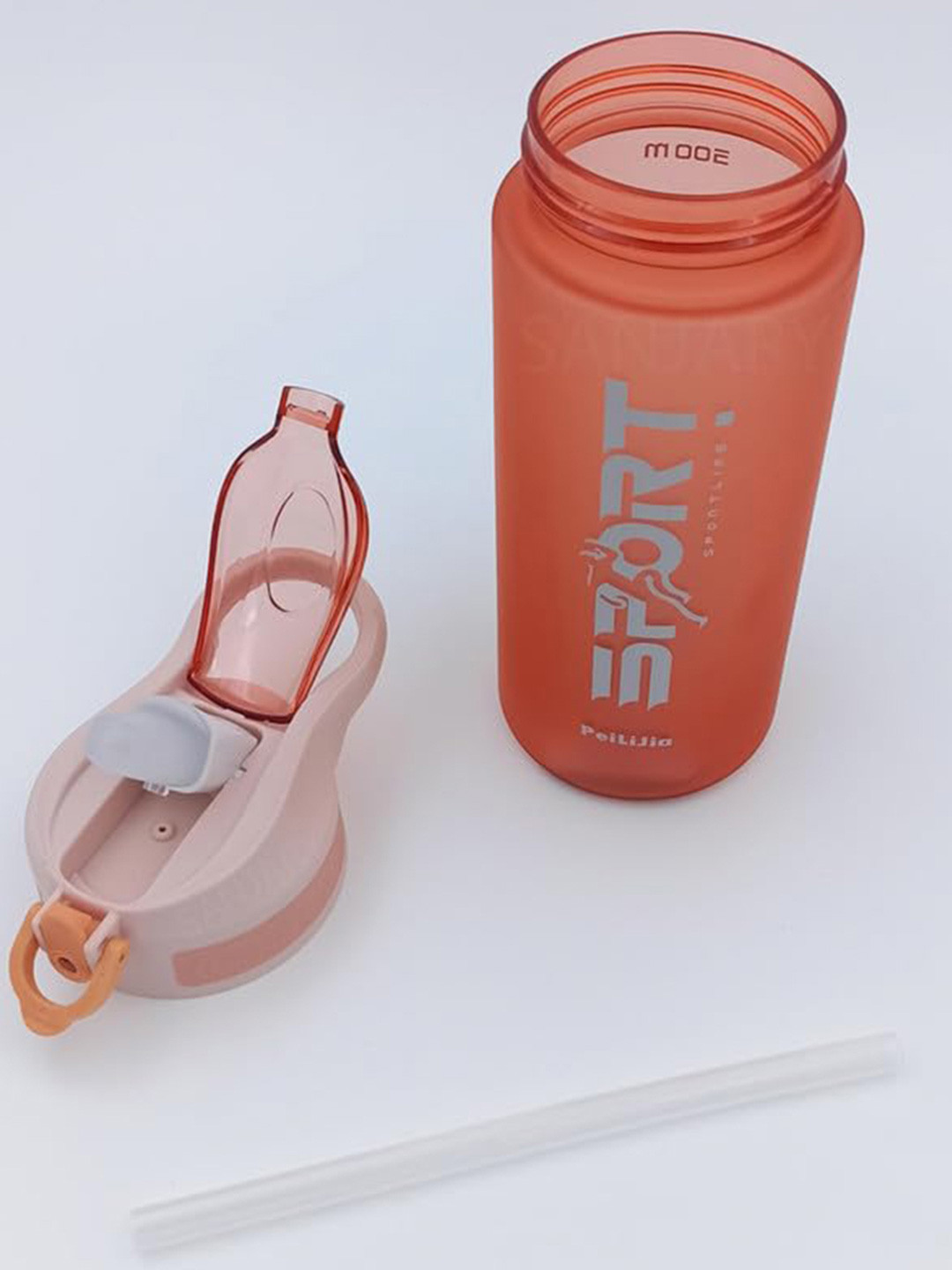 YK Tritan Pink Typography Plastic Single Wall Vacuum Flask - 1.1L