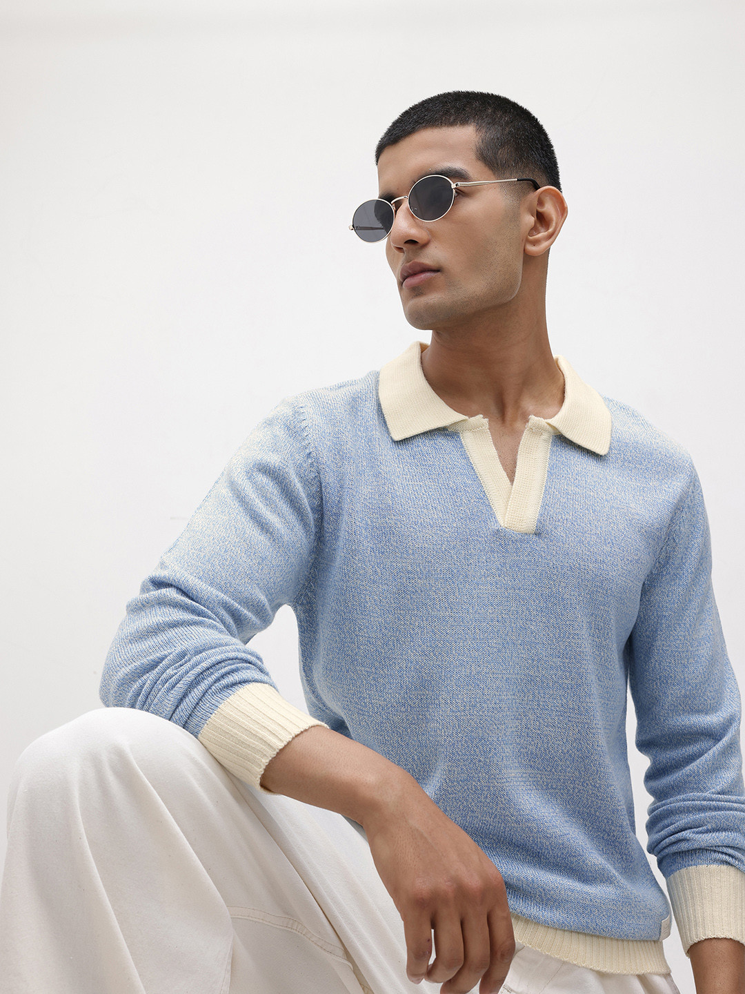 The Roadster Life Co. Polo Collar Acrylic Pullover - Image 1