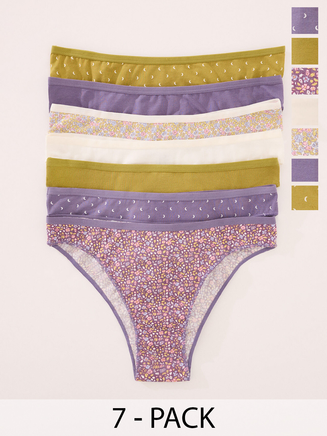 women'secret Pack Of 7 Printed Briefs 4939004-98