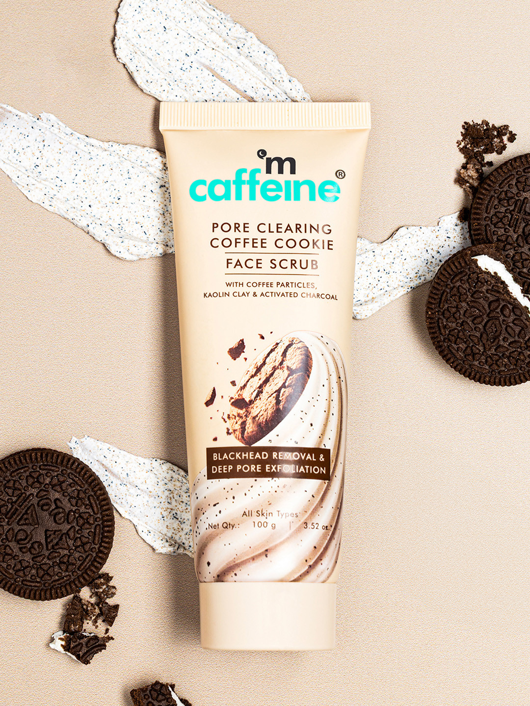 MCaffeine 4.5% Exfoliants Pore Clearing Remove Blackheads Coffee & Cookie  Face Scrub 100g