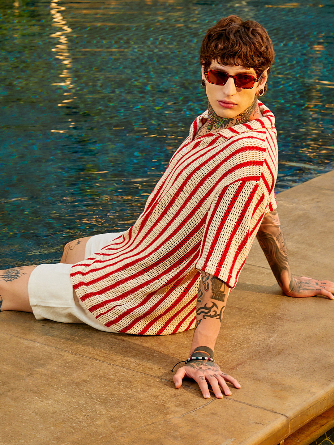 Campus Sutra Men Comfort Candy Stripes Casual Shirt