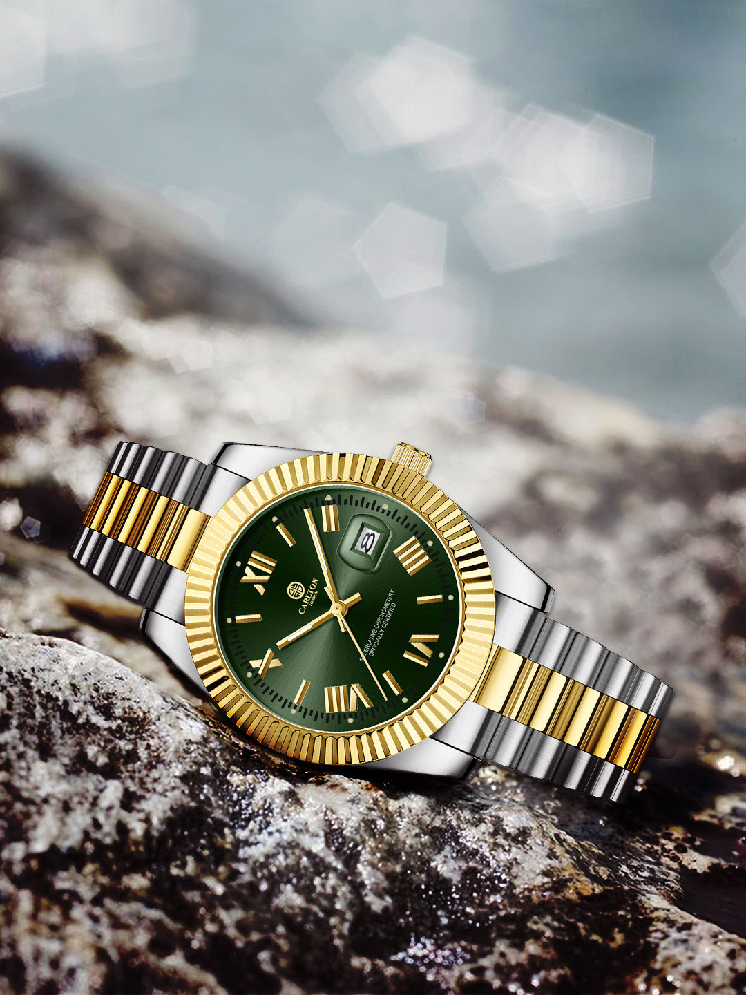 Carlton London Men Dial & Stainless Steel Bracelet Style Straps Analogue Watch CLRLM-001