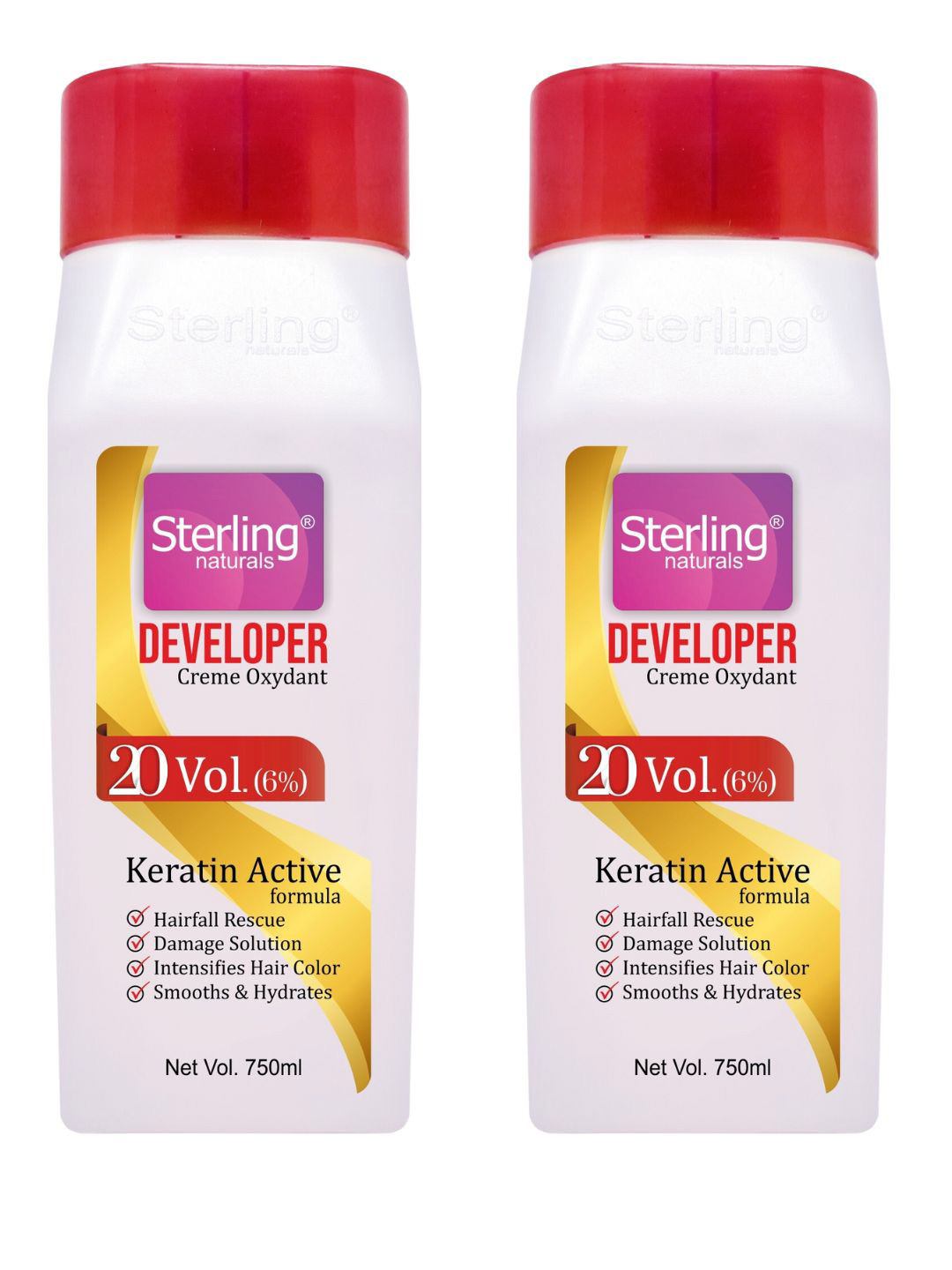 Sterling Naturals Set Of 2 Women Hair Color Developer - 750 ml Each