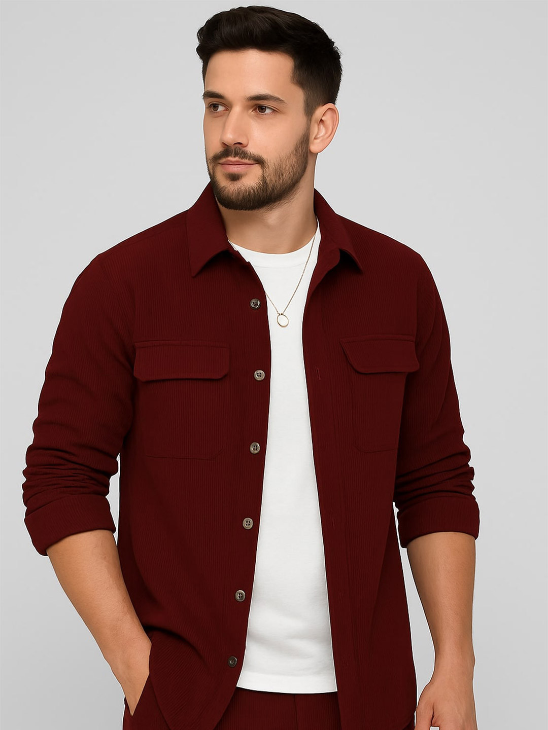 R.Code by The Roadster Life Co. Men Pinstripes Casual Shirt